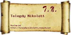 Telegdy Nikolett névjegykártya